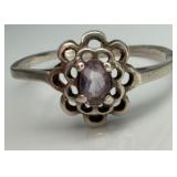 Sterling Silver Light Lavender Amethyst Ring