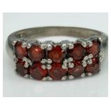 Sterling Silver Garnet Ring