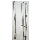 2 Pretty Silver-tone Fashion Necklaces