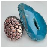 2 Silver-tone Fashion Rings