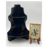 Vintage Japanese Foldable Display Shelf & Picture