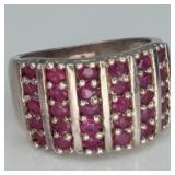 Sterling Silver Ruby Ring