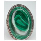 Sterling Silver Malachite Ring