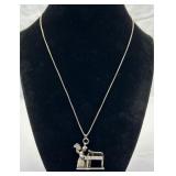 Heavy Sterling Silver Pendant on Sterling Chain