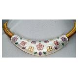 Gold-tone Cloisonné Style Necklace
