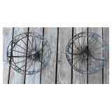 2 Hanging Flower Wire Baskets