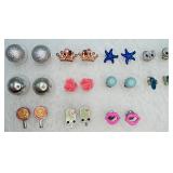 11 Pairs of Fashion Earring Studs