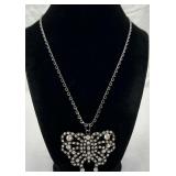 'Claire's' Rhinestone Butterfly Necklace