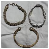 3 Silver/Two-Tone Fashion Bracelets