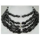 5 Strand Onyx Necklace