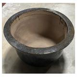 Large Clay Glazed Spackled Planter/Pot