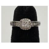 14K White Gold & Diamond Ring
