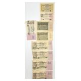 9 ANTQ Foreign German Banknotes