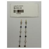 14K Y&W Gold Diamond & Sapphire Earring Jackets