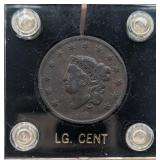 1831 Coronet Lg Cent Almost Uncirculated Condition