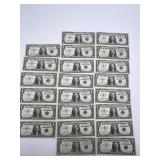22 Uncirculated Sequential Series 1957-B $1