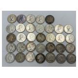 33- 80% Silver Canada 10 Cent Coins