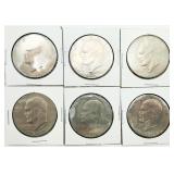 6 1776-1976-D Eisenhower Bicentennial $1 Coins