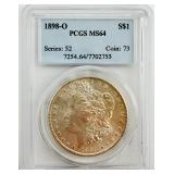 1898-O Morgan Silver Dollar PCGSMS64