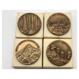 4 Bronze National Parks Medals