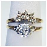 14KT Y/G .40CT Oval Cut Diamond Ring