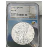 2018  American Silver Eagle 1st Strike