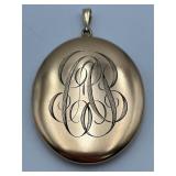 Victorian Large Locket w/14 KT Bail