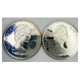 2 1965 Canada Silver Dollar Proof Coins