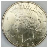 1922 Uncirculated Peace Dollar
