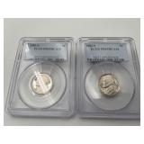 2 1982-S Jefferson Nickels, PCGS PR69DCAM