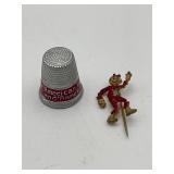 VTG Reddy Kilowatt LapelPin&American Hotel Thimble