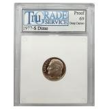 1977-S TruGrade Proof 69 Deep Cameo Dime