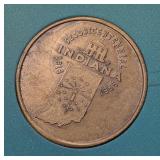 1816-1966 Indiana Sesquicentennial Brass Medal