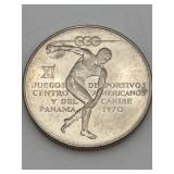 1970 Republica De Panama 5 Balboas Silver Coin