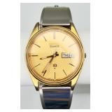 Seiko Quartz Day/Date Watch w/ Don Juan Cuff Band