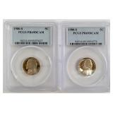 2 1980-S Jefferson Nickels PCGS PR69DCAM