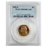 1982-S Jefferson Nickel PCGS PR69DCAM