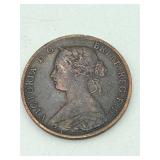 1864 New Brunswick One Cent Coin
