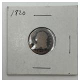 89.2% Silver 1820 Capped Bust Dime