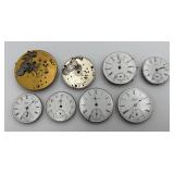 8 Antique & Vintage Elgin Pocket Watch Movements