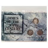 Silver Dimes of the 20th Century Set