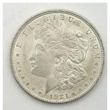 1921 Morgan Silver Dollar, Very Good Condition