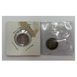 2 90% Silver 1890ï¿½s Seated Liberty Dimes
