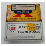 2 Boxes of 25 Auto. 50 Grain Bullets