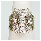 VTG 3.05CT Genuine Diamond 14KT White Gold Ring