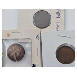 1-1909 Indian Head Penny, 2-1909 VBD Wheat Pennies