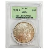 1898-O Morgan Silver Dollar PCGSMS64