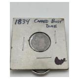 1834 Capped Bust Dime 90% Silver