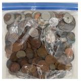 3 Pound Bag of ANTQ & VTG Foreign Coins
