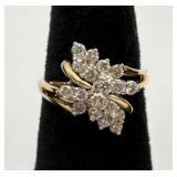 14K Gold 1.50cttw Diamond Ring 4.992 gr